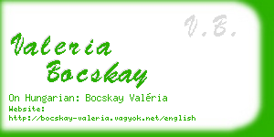valeria bocskay business card