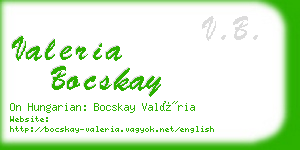 valeria bocskay business card